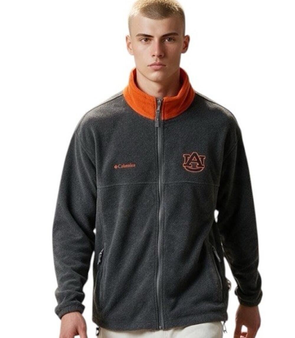 Columbia Flanker III Fleece University Of Auburn Team Full-Zip Jacket LARGE